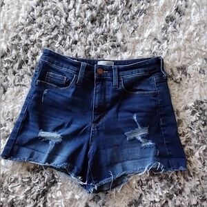 Universal Thread Dark Blue Distressed Jean Shorts